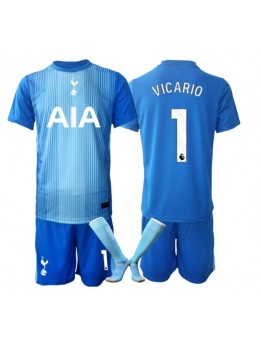 Tottenham Hotspur Guglielmo Vicario #1 Målvakt Replika Borta Kläder Barn 2025-26 Kortärmad (+ byxor)
